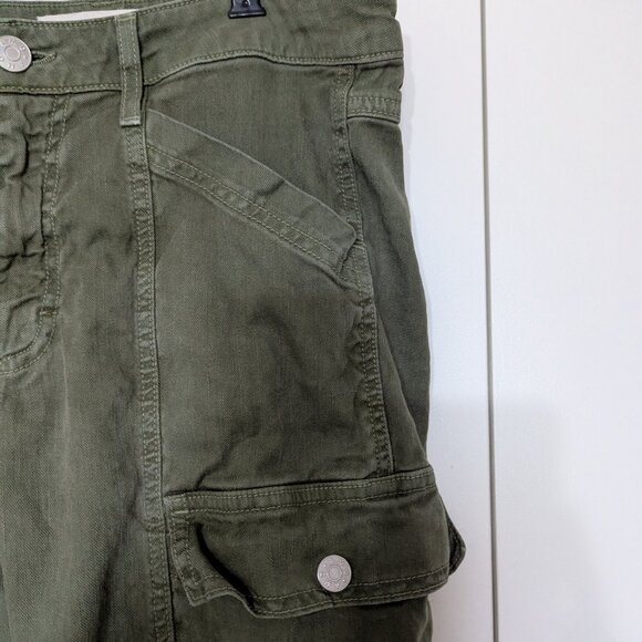 AMO Straight Leg Cargo Pants from Anthropologie Green Size 27 - Picture 6 of 8